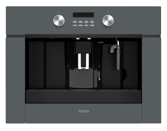 Espressor incorporabil Teka CLC 855 GM ST pompa 15 bari functie de auto-curatare; rasnita cafea cu 13 trepte program automat de decalcifiere Cristal Stone Grey/Infinity Glass