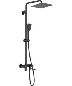 Coloana de dus Deante Alpinia cu baterie cada pipa mobila, negru mat