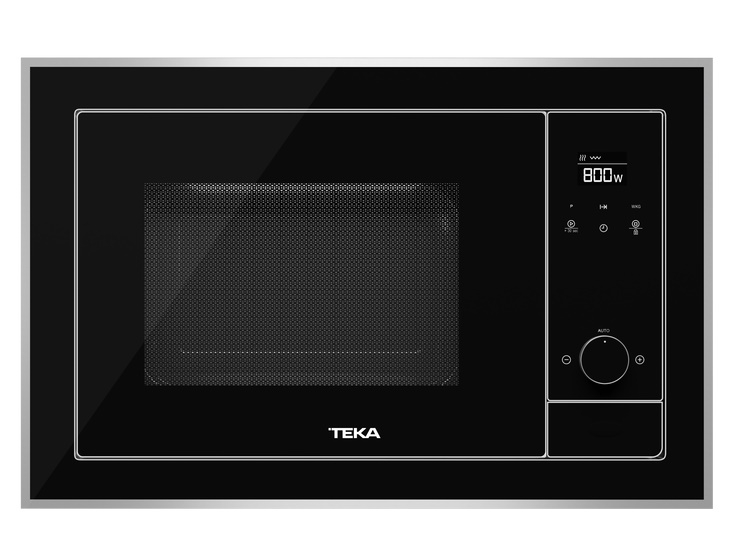 Cuptor cu microunde incorporabil Teka ML 820 BIS 18 litri 700W interior inox grill 1000W Inox antipata/cristal negru