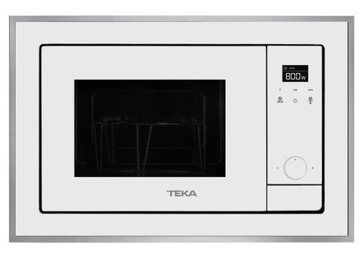 Cuptor cu microunde incorporabil Teka ML 820 BIS 18 litri 700W interior inox grill 1000W Inox antipata/cristal alb