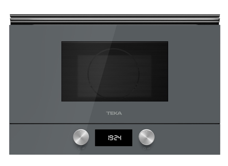 Cuptor cu microunde incorporabil Teka ML 8220 BIS L ST stanga 850W 9 retete presetate baza ceramica grill rabatabil 1200W Cristal Stone Grey/ Infinity Glass