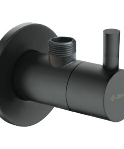 Robinet coltar rotund Deante 1 2   - 3 8   negru mat