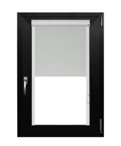 Rulou Textil Casetat , Opac , Alb , L 86 cm X H 140 cm