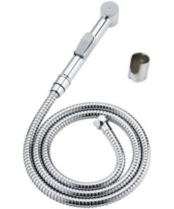 Set dus igienic Deante Bidetta cu suport fix, 150 cm, crom lucios