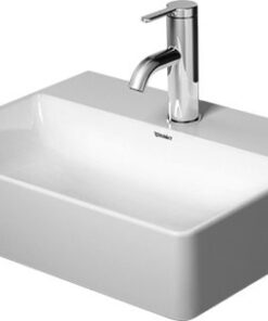 Lavoar Duravit DuraSquare 45x35 cm fara preaplin cu capac ceramic pentru ventil inclus si finisaj suplimentar