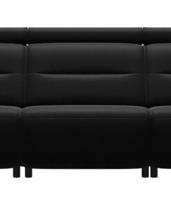 Canapea cu 3 locuri Stressless Emily Arm Steel reclinere laterale brate crom tapiterie piele Batick Black