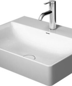 Lavoar Duravit DuraSquare 60x47 cm fara preaplin cu capac ceramic pentru ventil inclus si finisaj suplimentar