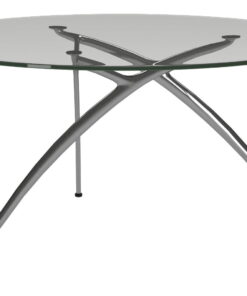 Masuta Stressless Enigma d 90cm h44cm baza aluminiu tip sticla transparenta