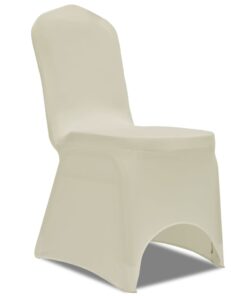 vidaXL Huse elastice pentru scaun, 100 buc., crem