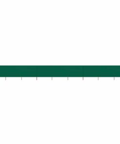 vidaXL Paravan anti-vânt cu 9 panouri, verde, 1200x120 cm, textil