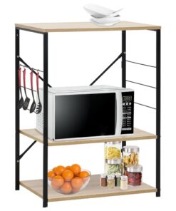 vidaXL Dulap microunde, negru/stejar 60x39,6x79,5 cm lemn prelucrat