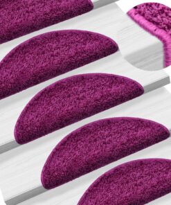 vidaXL Covorașe de scară, 10 buc., violet, 56x17x3 cm