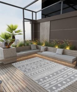 vidaXL Covor de exterior, gri, 160 x 230 cm, PP