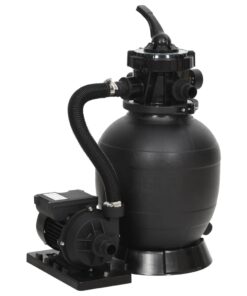 vidaXL Filtru de nisip pentru piscină cu supapă cu 6 căi, negru