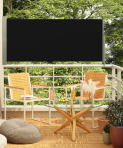vidaXL Copertină laterală retractabilă de terasă, negru, 160x300 cm