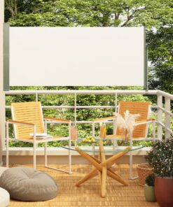 vidaXL Copertină laterală retractabilă de terasă, crem, 160x300 cm
