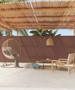 vidaXL Copertină laterală retractabilă de terasă, maro, 180x600 cm