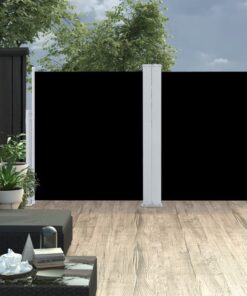vidaXL Copertină laterală retractabilă, negru, 140x600 cm