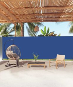 vidaXL Copertină laterală retractabilă, albastru, 200x1000 cm