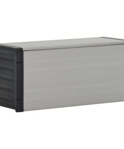 vidaXL Coș de deșeuri pentru grădină, gri, 85x34x40 cm