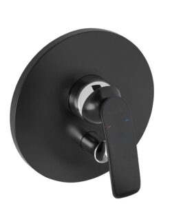 Baterie cada sau dus Kludi Balance incastrata pentru corp ingropat, negru mat