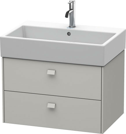 Dulap baza suspendat Duravit Brioso 684x442mm cu doua sertare gri ciment mat