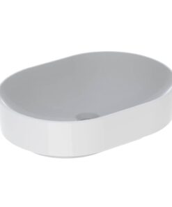 Lavoar baie pe blat alb 55 cm, oval, Geberit VariForm Eliptic