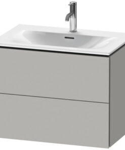 Dulap baza suspendat Duravit L-Cube 720x481mm cu doua sertare gri ciment mat