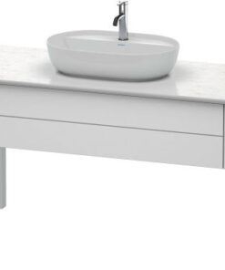 Dulap baza Duravit Luv 1338x570mm cu un sertar fara blat alb satinat mat lacuit
