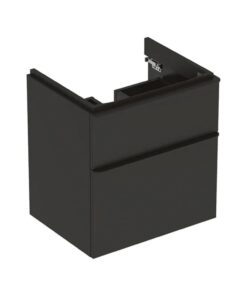 Dulap baie suspendat Geberit Smile pentru lavoar, negru mat