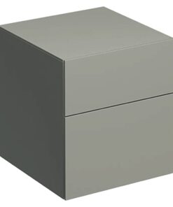 Dulap baie suspendat Geberit Xeno ² cu doua sertare, gri-bej