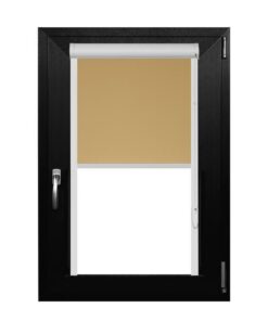 Rulou Textil Casetat , Opac , Crem , L 76 cm X H 100 cm