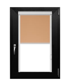 Rulou Textil Casetat , Opac , Portocaliu Piersica , L 49 cm X H 140 cm