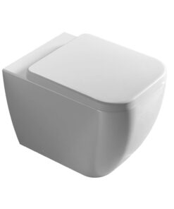 Set vas wc rimless back to wall, cu capac soft close, Hatria Bianca