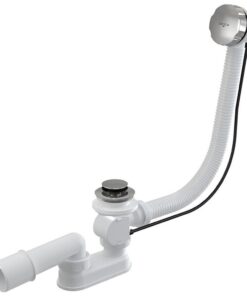 Sifon cada baie automat cu ventil si preaplin crom Besco