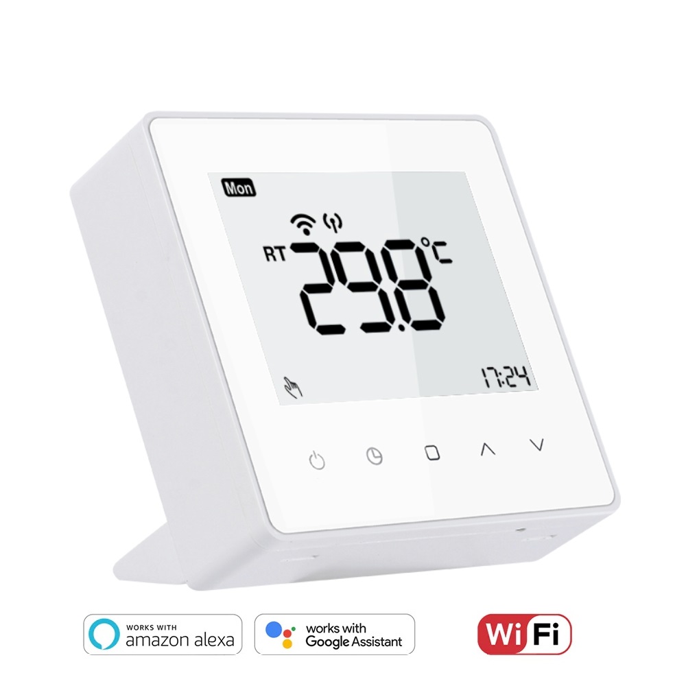 Termostat Wi-Fi Luxion TP608RFW cu receiver pentru centrala termica pe gaz sau electrica, Smart, Programari, Control aplicatie - imagine 2