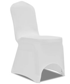 vidaXL Huse elastice scaun, alb, 100 buc.