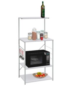 vidaXL Dulap cuptor microunde, alb, 60x39,6x123 cm, lemn prelucrat