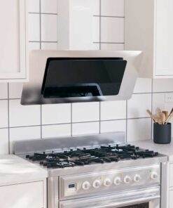 vidaXL Hotă perete argintiu 90 cm oțel inoxidabil & sticlă securizată