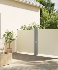 vidaXL Copertină laterală retractabilă, crem, 140x1200 cm