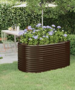 vidaXL Strat înălțat grădină 152x80x68 cm oțel vopsit electrostatic