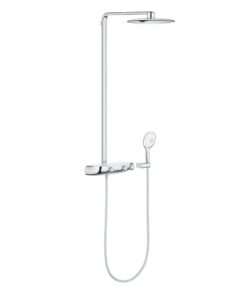 Coloana de dus crom cu baterie termostatata Grohe Rainshower Smartcontrol 360