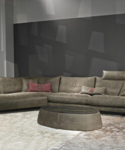 Canapea de colt Gamma Dandy Karl 395x209cm piele Burt F614 HandMade in Italy