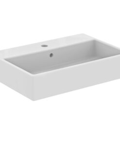 Lavoar pe blat alb 60 cm, dreptunghiular, orificiu baterie, Ideal Standard Strada
