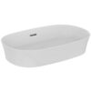 Lavoar pe blat alb lucios 60 cm, oval, cu preaplin, Ideal Standard Ipalyss