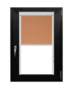 Rulou Textil , Casetat , Semiopac , Portocaliu Piersica , L 74 cm X H 160 cm