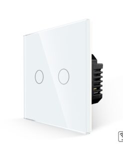 Intrerupator Dublu Wi-Fi cu Touch din Sticla LUXION