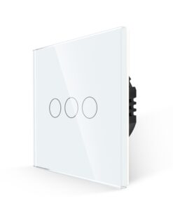 Intrerupator Triplu cu Touch din Sticla LUXION, 500W