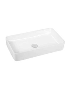 Lavoar pe blat Fluminia Lena 50 x 34 cm Alb Lucios