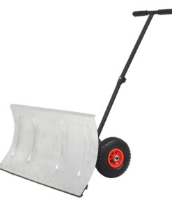 vidaXL Plug de zăpadă manual cu roți, 100 x 44 cm